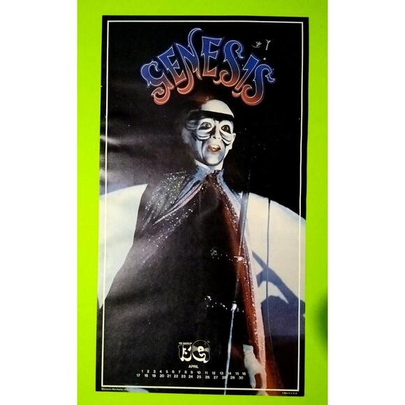 GENESIS Vintage Rock Music Poster Peter Gabriel 50 Years Old The Rocking 1970's - Picture 1 of 3